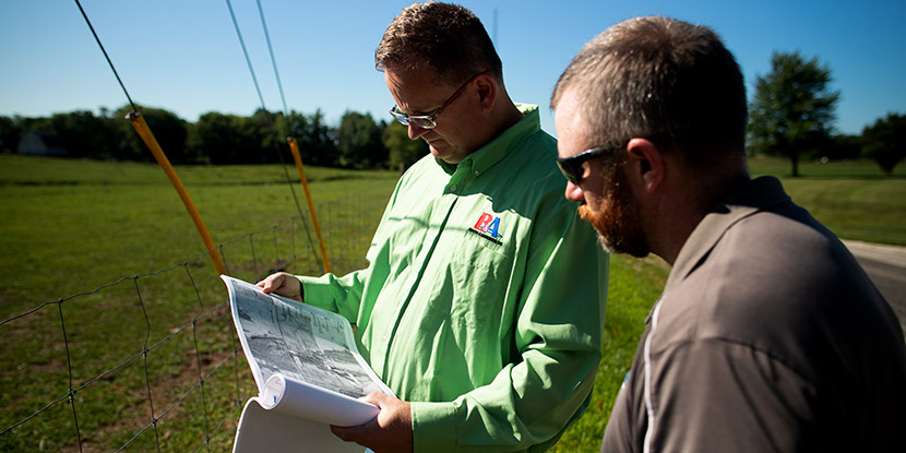 Benton employees working