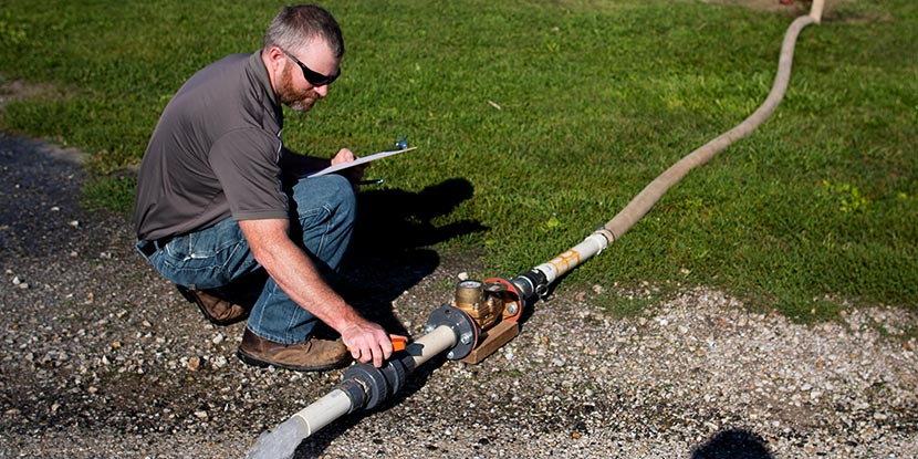 Benton employee working